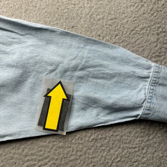 Vintage Mickey Unlimited Disney Denim Button Down Shirt Mens 2XL Goofy Chambray - Picture 8 of 12